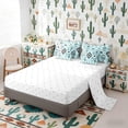 thumbnail image 5 of Erosebridal Light Blue Aztec Bedding Comforter Set, Farmhouse Dreamcatcher Cow Skull Print King Bedding Sets, Reversible 7-Piece, 5 of 6