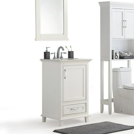 Simpli Home Ariana 20" Bath Vanity with Bombay White Quartz Marble Top - Walmart.com