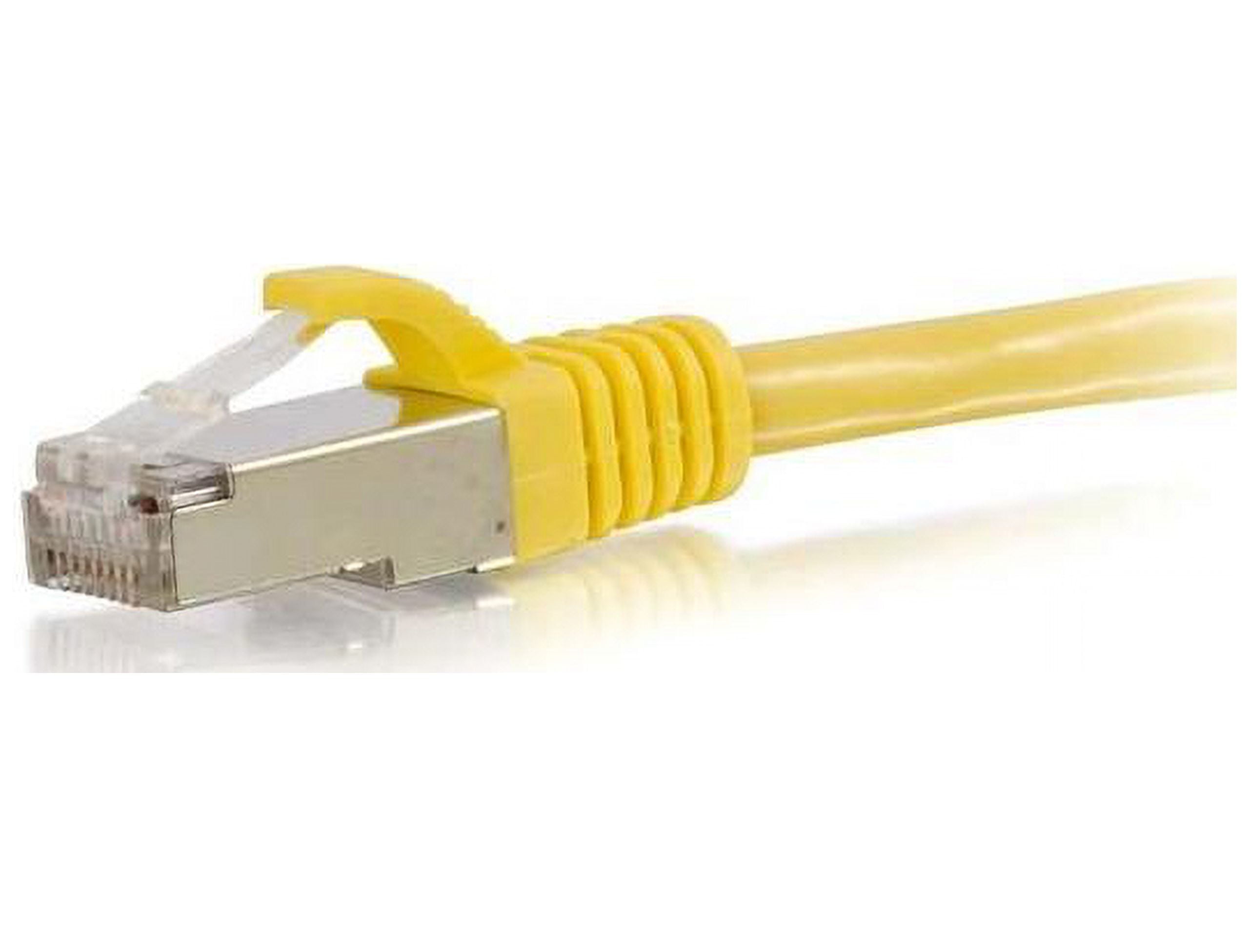 C2G 25ft Cat6 Ethernet Cable - Snagless Shielded (STP) - Yellow - Category 6 for Network Device - RJ-45 Male - RJ-45 Male - Shielded - 25ft - Yellow