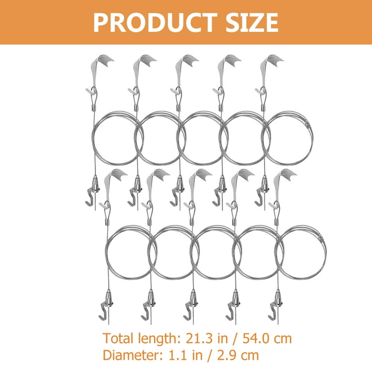 10 Sets Wire Picture Hanging Tool Art Hanging Kit Hooks for Hanging  Pictures Picture Rail Hook Thread Stainless Steel 