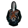 thumbnail image 4 of Sudadera con capucha con estampado de león y leopardo para hombre, ropa de moda para hombre, sudaderas con capucha cómodas y versátiles con tigre dominante, 4 of 5