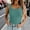 Green, variant on Women's Square Neck Tank Top Sleeveless Wide Strap Form-Fitting Camisole Red XL