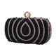 thumbnail image 1 of Bolso de mano, bolso de novia, bolso de mano de lujo con cadena, bolso formal de cóctel con perlas negro, 1 of 9