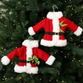 thumbnail image 3 of 1 Pcs Mini Santa Claus Knitted Clothes Hanging Ornaments, Festival Home Decoration For Christmas Tree, Fireplace And Window, 3 of 4