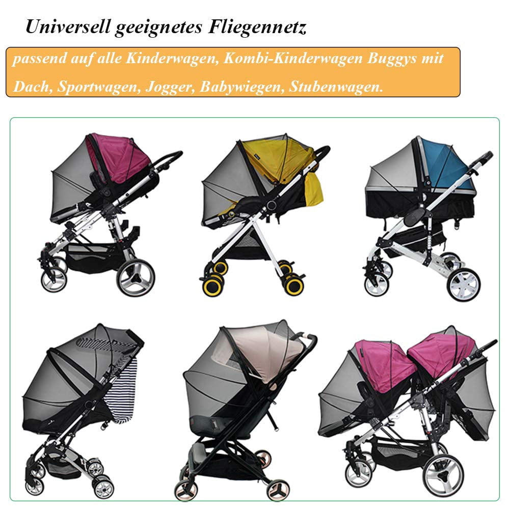Baby-Moskitonetz Für Kinderwagen – Waschbar, Reißfest & Mit Reißverschluss – Schutz Vor Mücken & Wespen