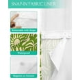 thumbnail image 3 of No Hook Shower Curtain with Snap in Liner, Sunflower Flowers Pattern Green Hotel Shower Curtains for Bathroom, Washable Shower Curtain Liner Set with Mesh Top Window, 48"x72", 3 of 6