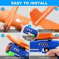 thumbnail image 3 of Growsly 3 Pack Airplane Launcher Toys, 12.6 inch Foam Glider LED Airplane, 2 Flight Modes Catapult Airplane Boy Toys Kids Outdoor Flying Toys Gifts 4-12 Years Old Kids, Green, Orange, Blue, 3 of 7