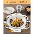 thumbnail image 3 of 13 Inch Round Placemats Set of 6, Construction Truck Non Slip Heat Insulation PP Table Mats, Cartoon Grips and Bulldozers Stirrup Car Washable Place Mats for Kitchen Dining Party Table Decor, 3 of 7