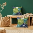 thumbnail image 2 of Navy Blue Sage Green Teal Pillow Covers 16x16 Inch Set of 2 Dahlia Floral Decor Throw Pillows Summer Modern Geometry Flower Outdoor Decorative Cushion Cases for Sofa Couch Bed Decorations, 2 of 6