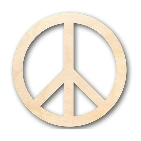 Unfinished Wood Peace Sign Symbol Shape - Craft - up to 46" DIY 20" / 1/8"