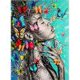 thumbnail image 2 of Cuadros Decorativos Kit de pintura de diamante 5D DIY mariposa mujer taladro redondo completo mosaico imagen arte Tmvgtek embutido en tela, 2 of 9