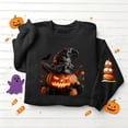 thumbnail image 6 of VKOYWKM Women's Halloween Print Crew Neck Sweatshirt Cute Spooky Graphic Sweatshirts Oversized Long Sleeve Sweatshirts Fall Pullover, 6 of 6