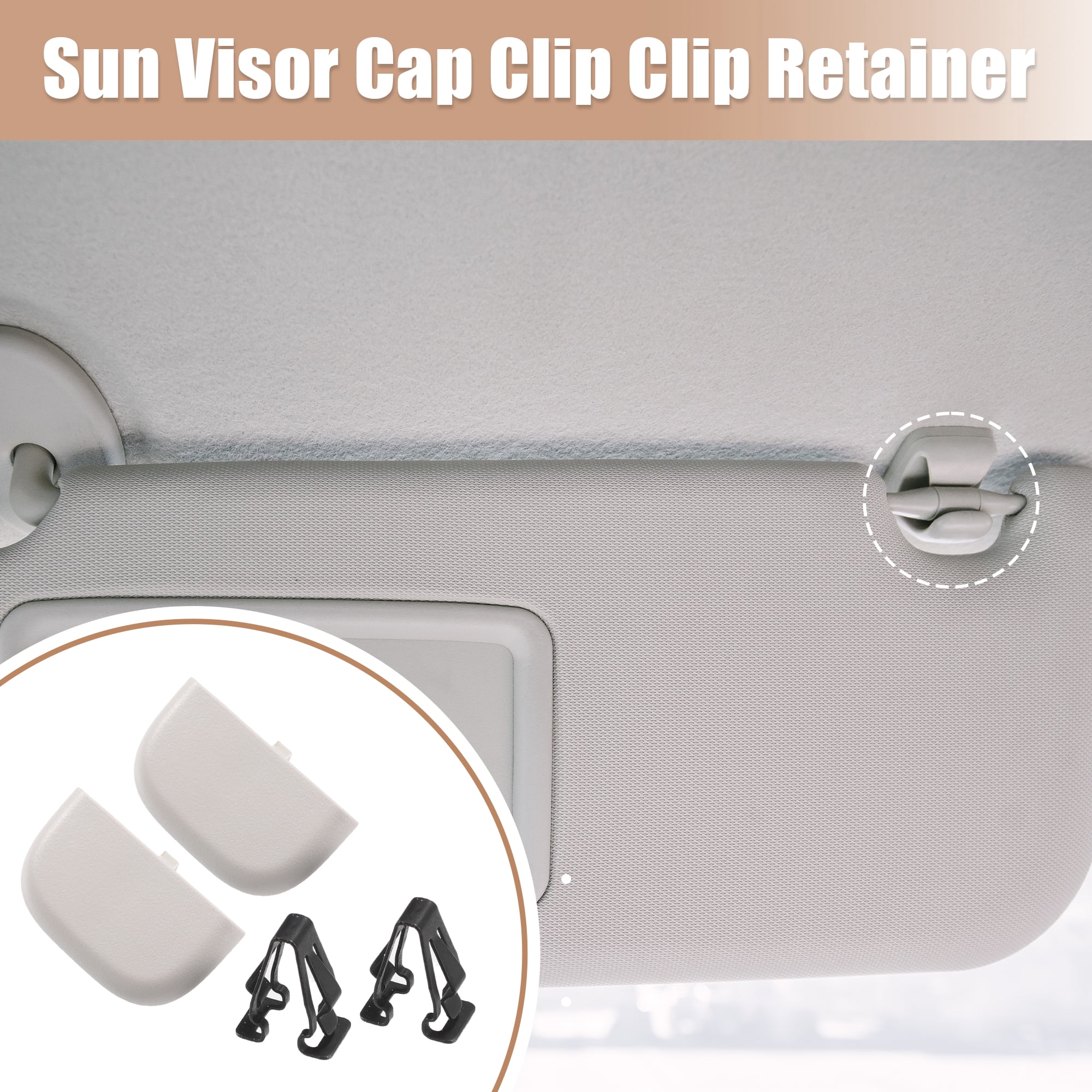 Unique Bargains 2 Set Iron Sun Visor Cap Clip DS7Z-54672A40-AF/DS7Z4273AA/DS7Z-9904132-A
