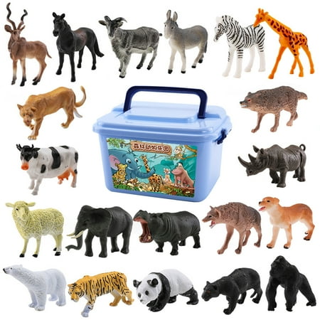 

NUOLUX 1 Set of 58PCS Plastic Animals Toys Simulation Forest Zoo Model Toys Kids Toys