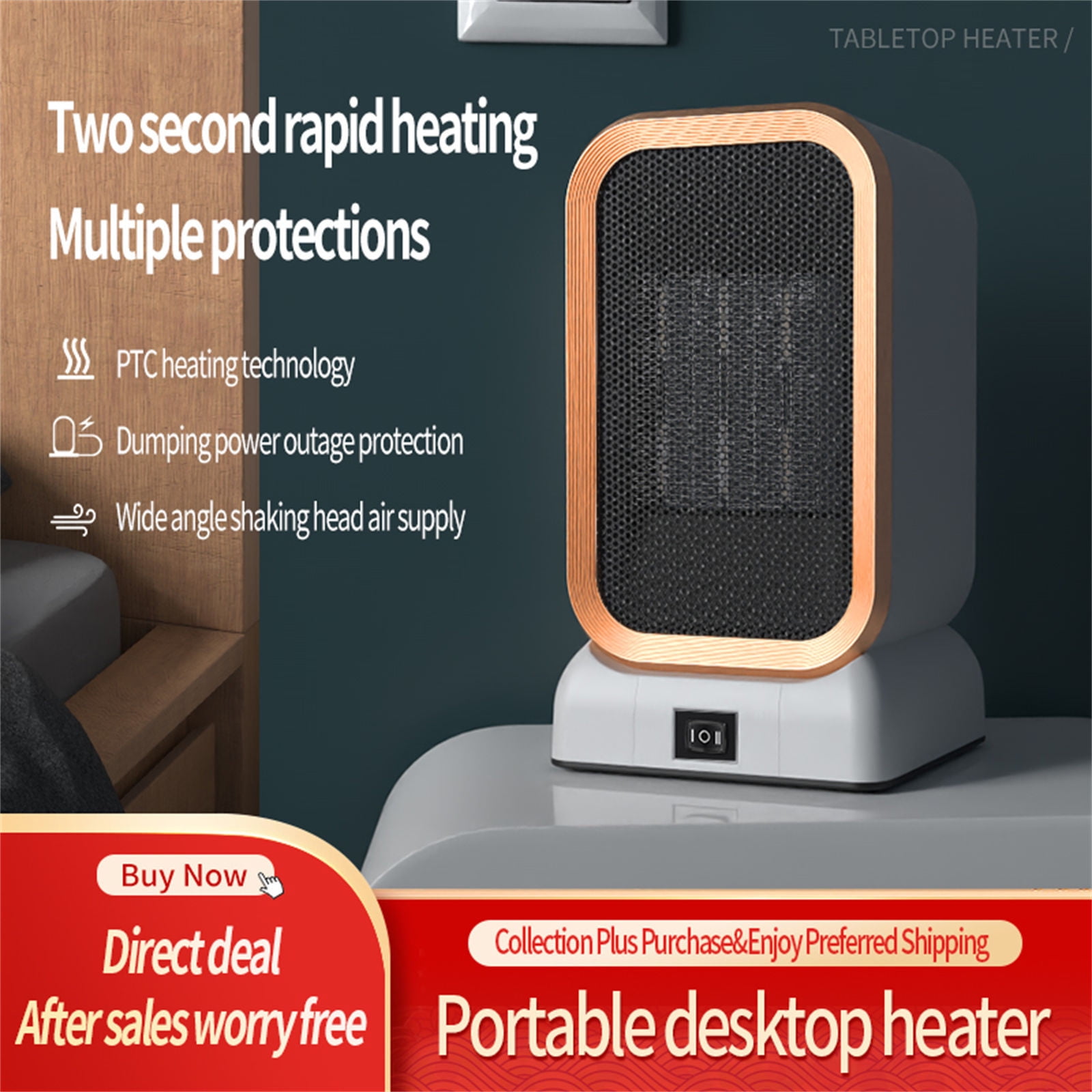 YZEGDCH Heater Clearance Heaters For Indoor Use, Portable Electric Heaters for Indoor Use, Overheating & Tip-Over Protection, Electric Heaters for Indoor Use Large Room, Bedroom, Today's
