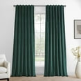 thumbnail image 2 of Exclusive Fabrics  Simply Velvet Room Darkening Curtains 2 Panels Set - Velvet Window Curtains for Living Room & Bedroom 50 X 108 - Deep Green, 2 of 5