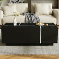thumbnail image 3 of Harper & Bright Designs Modern Extendable Coffee Table with Drawers, Adjustable Rectangle Center Table with Hidden Storage for Living Room, Black, 3 of 14