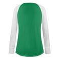 thumbnail image 4 of Eryao Thumb Hole Shirts Women Trendy Color Block Raglan Long Sleeve Pullover Tops 2025 Dressy Casual Lightweight Round Neck Blouses Duped People Free,Army Green,M, 4 of 5