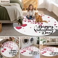 thumbnail image 5 of Happy Valentines Day Round Area Rug 8Ft Washable Large Circle Rugs for Living Room Dorm, Red Love Branches Spring Non-Slip Carpet Floor Mats Indoor Outdoor Carpet Runner Aesthetic Home Decor, 5 of 8