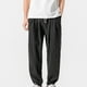 thumbnail image 1 of Pantalones largos casuales para hombre, cintura elástica, cordón ajustable, bolsillos cómodos, pantalones para hombre, 1 of 7