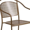 thumbnail image 3 of Bowery Hill Stackable Steel Round Back Patio Dining Side Chair in Gold, 3 of 12