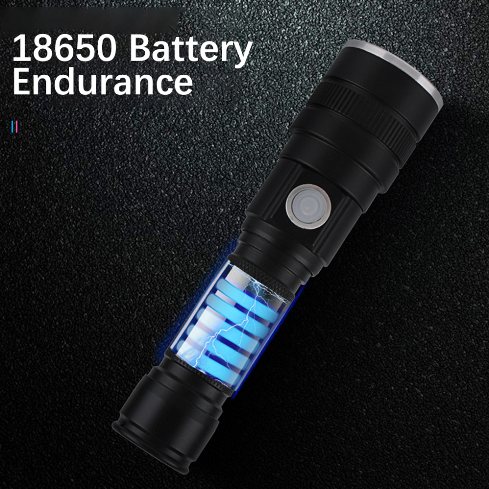 Portable Handheld Torch Light IPX4 Waterproof 1800 Lumen 300m Range Light  for Professional Photography Battery