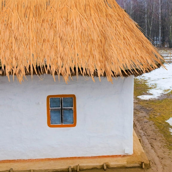 ROSENICE 1Pack Lifelike Straw Roof Thatch Cooling in Summer Warming in Winter for Garden Decoration