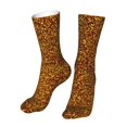 thumbnail image 6 of Fuzoiu Golden Glitter Print Crew Socks,Casual Athletic Gym LightWeight Thin Socks,Casual Crew Socks for Men Woman,Calf Length Crew Socks, 6 of 7