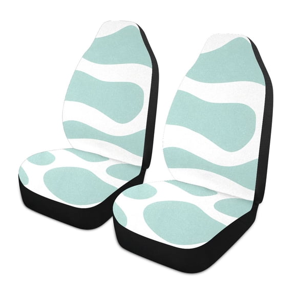 Teal Drop Shapes Car Seat Covers Front Seats Universal Fit for Sedan SUV Truck Van