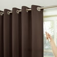 thumbnail image 3 of Sun Zero Bartlett Grommet Room Darkening Extra Wide Patio Curtain Panel, 100"X84", Chocolate, 3 of 6