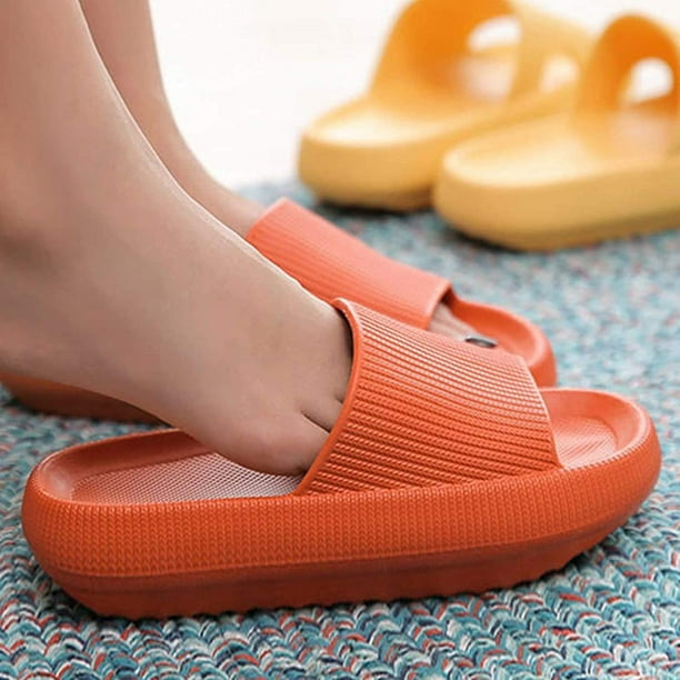 Pillow slides, super soft non-slip house sandals, open toes, quick-drying  shower slippers, thick beach shoes for women and men 