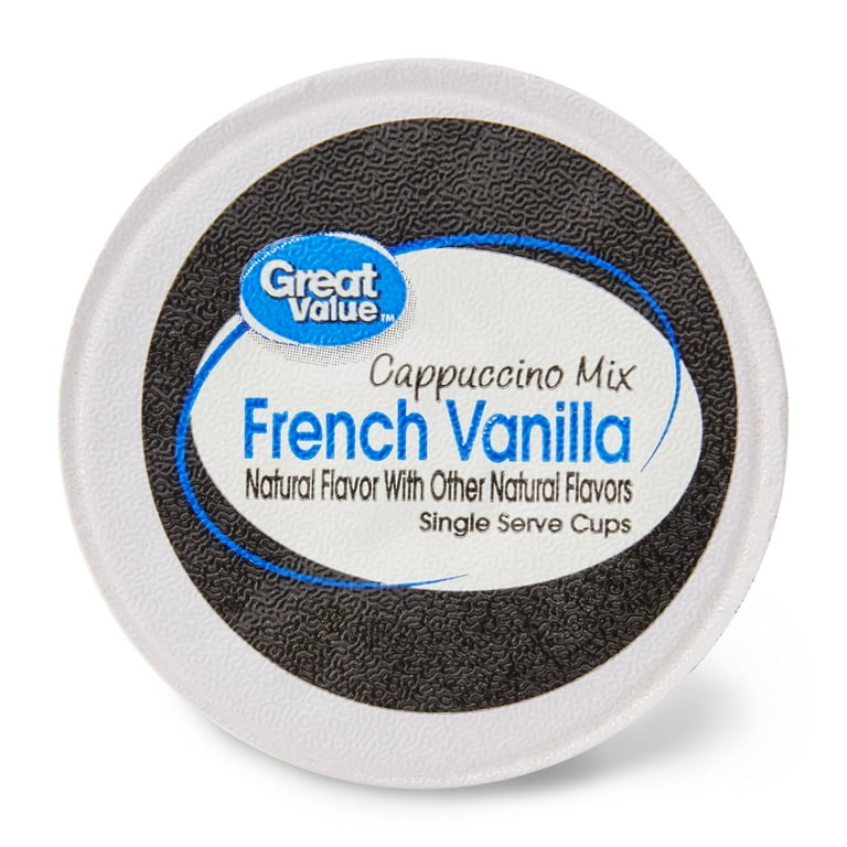 Great Value French Vanilla Cappuccino Mix Medium Roast Coffee Pods 12 Ct
