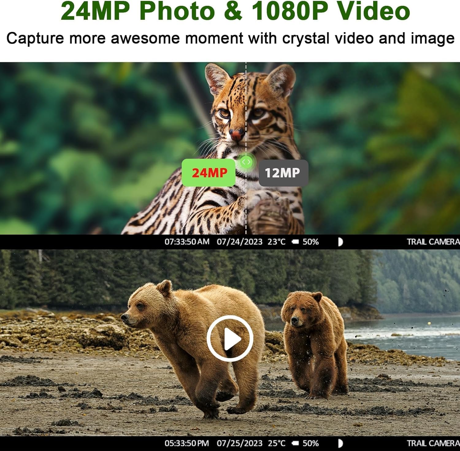 CAMPARK Cellular Trail Camera 4G LTE Send Picture to Cell Phone, Game Cameras with Night Vision Motion Activated Waterproof, Hunting Camera APP Control for Hunting Wildlife Monitoring