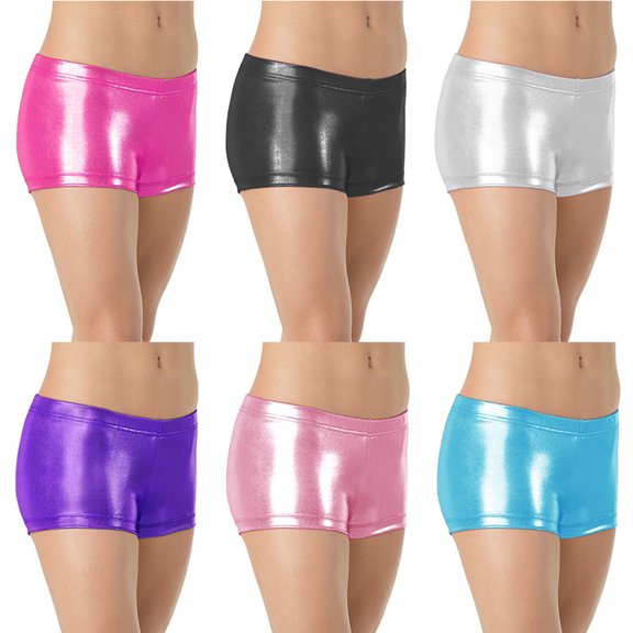 Beautyzll 3-12Y Kids Girls Sparkle Dance Shorts Toddler Tumbling Athletic Gymnastics Shorts Pants