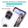 thumbnail image 5 of Rosebono Compatible With Motorola Moto G Power 2025 / Moto G Power 2026 Case, Hybrid Case With Adjustable Integrated Ring Kickstand (White), 5 of 5