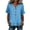 A30-Light Blue, variant on Womens Short Sleeve V Neck Linen Cotton with Button Down Blouse Ruffle Hem Tunic Tops Casual Flowy Henley Shirts Peplum Blouses for Women