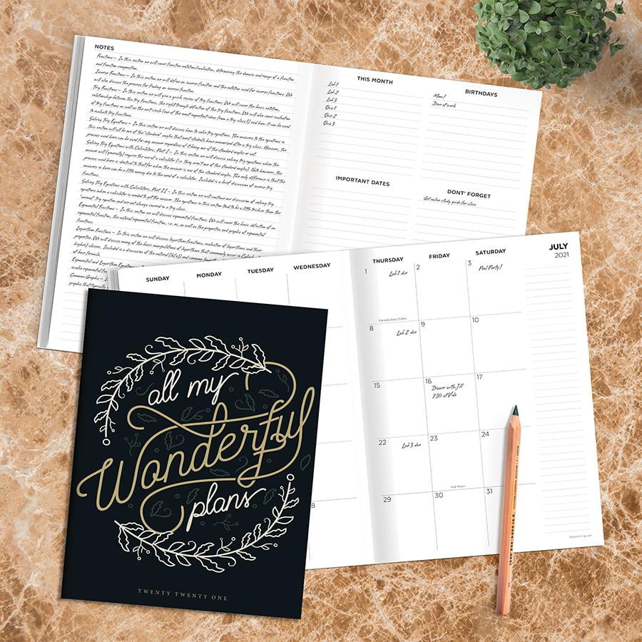 2021 Wonderful Plans Medium Monthly Planner Walmart Canada