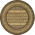 thumbnail image 2 of Unique Loom Fars Tribal Design Area Rug 6' x 6' Round Brown/Beige, 2 of 2