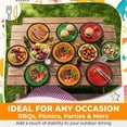 thumbnail image 4 of 12 Pack Paper Plate Holders, Dinner Plate Sleeves, NOGIS 10.4 Inch Plastic Paper Plate Holders Reusable Black Heavy Duty supports for Picnic Party Dinner (Black), 4 of 7