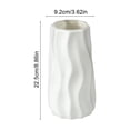 thumbnail image 3 of Modern Decorative Vase, 9-Inch Imitation Ceramic Plastic Pot for Living Room and Desktop Floral Arrangement, 3 of 6