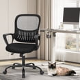 thumbnail image 5 of Silla de oficina ergonómica Sweetcrispy de malla, respaldo medio, negra, 5 of 5