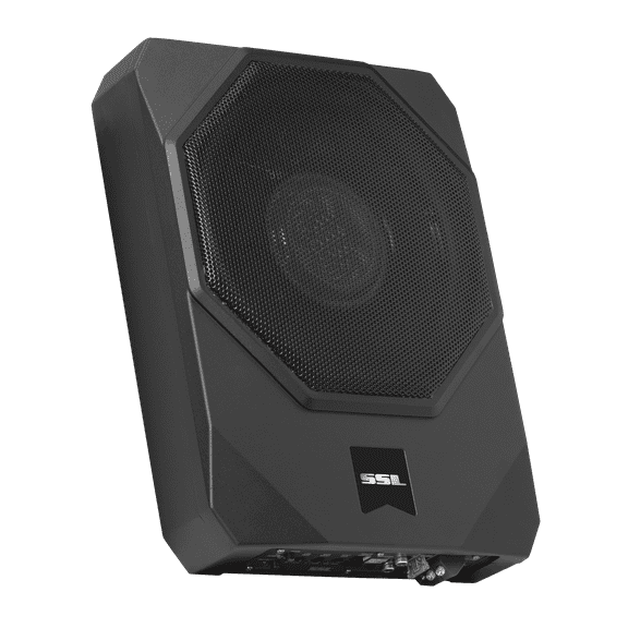 Sound Storm Laboratories US10K 10 Inch Under Seat Powered Car Audio Subwoofer - 1000 Watts Max, Low Profile, Built in Amplifier, For Truck, Boxes and Enclosures, Remote Subwoofer Control