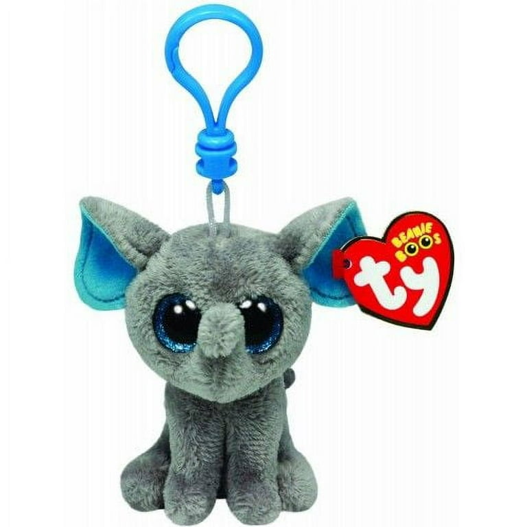 TY Beanie Boos PEANUT the Elephant Glitter Eyes Plastic Key