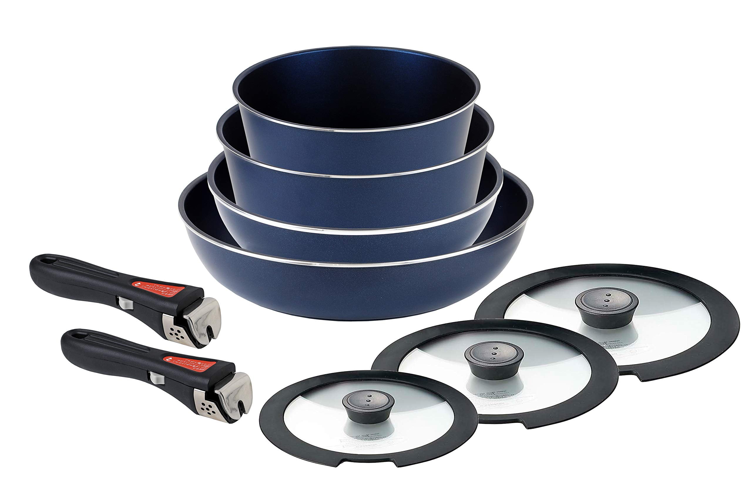 Frying Pan Pot 9 00 Set IH Compatible Dark Blue Diamond Coat You Can frying-pan-pot-9-00-set-ih-compatible-dark-blue-diamond-coat-you-can