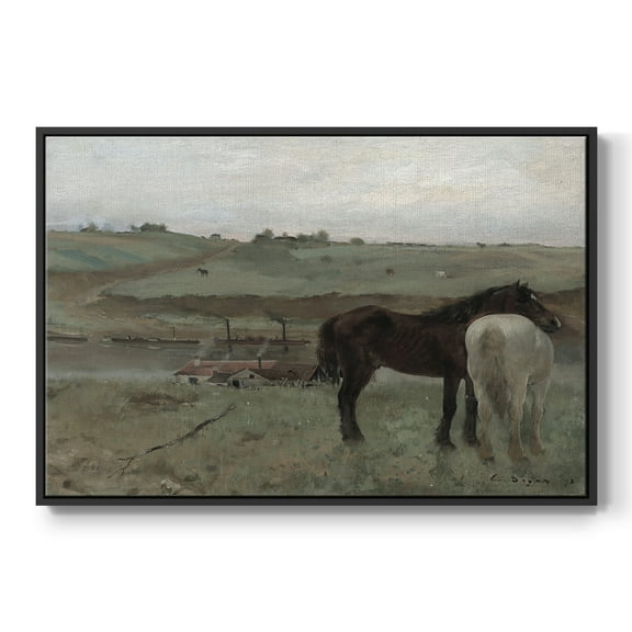 Vintage Animal Print-XXI By Wexford Home Framed in Black Wood Gallery Wrapped Canvas 17 in. x 25 in.