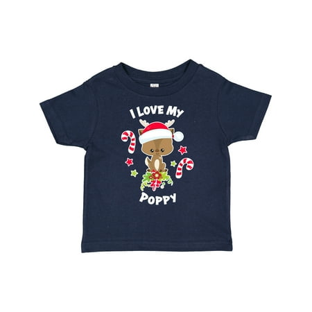 

Inktastic I Love My Poppy with Reindeer Gift Toddler Boy or Toddler Girl T-Shirt
