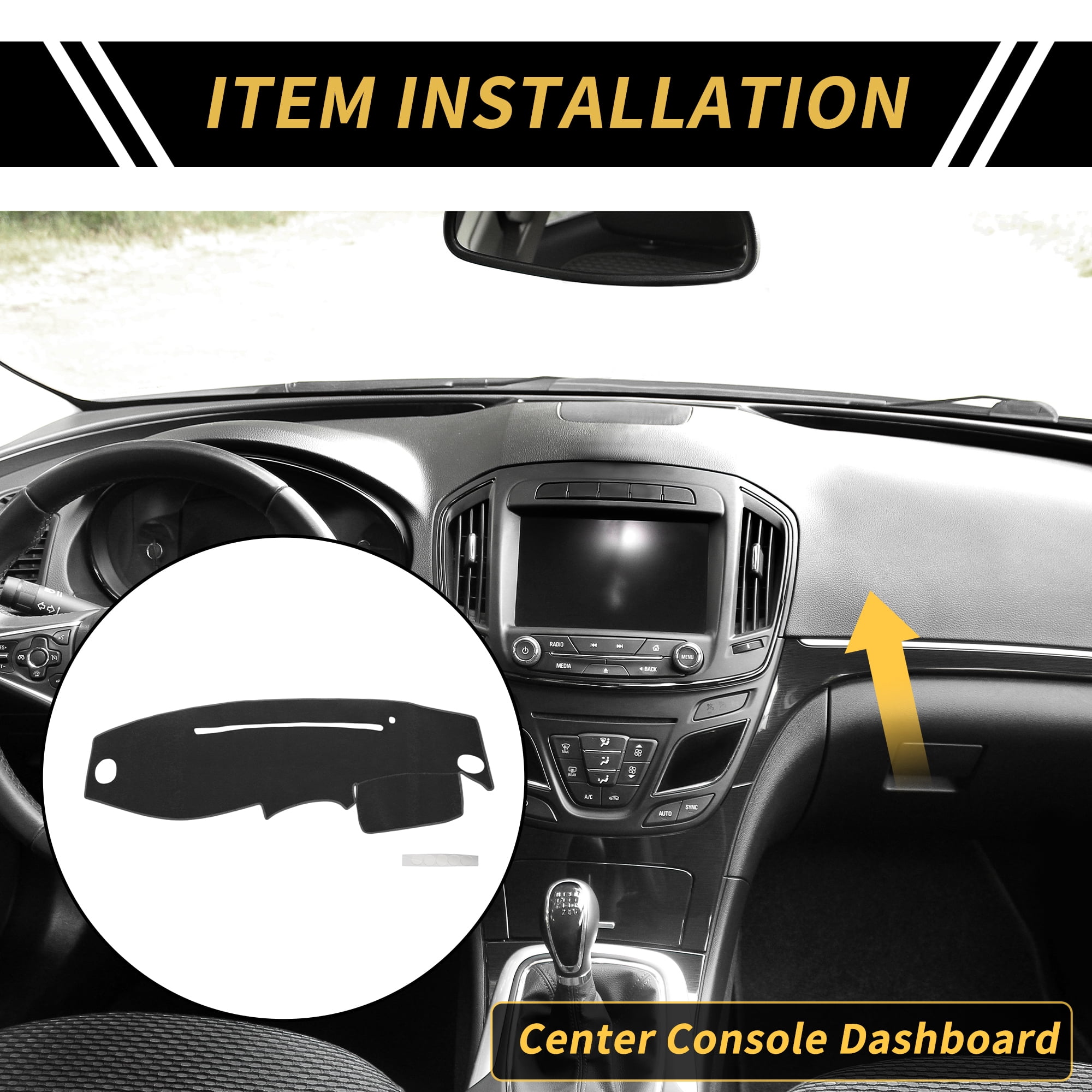 Unique Bargains Dash Cover for Ford for Ranger 1995-2011 Dash Board Mat Non-Slip Dash Cover Mat Pad Polyester Center Console Dashboard Cover Pad Carpet Gray