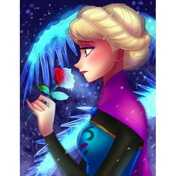 Frozen Elsa Anna Olaf Princess Prince DIY 5D Diamond Digital Painting Kit Crystal Rhinestone Embroidery Cross-stitch artwork Crafts Canvas wall decoration Birthday gift 12 X 16 inches