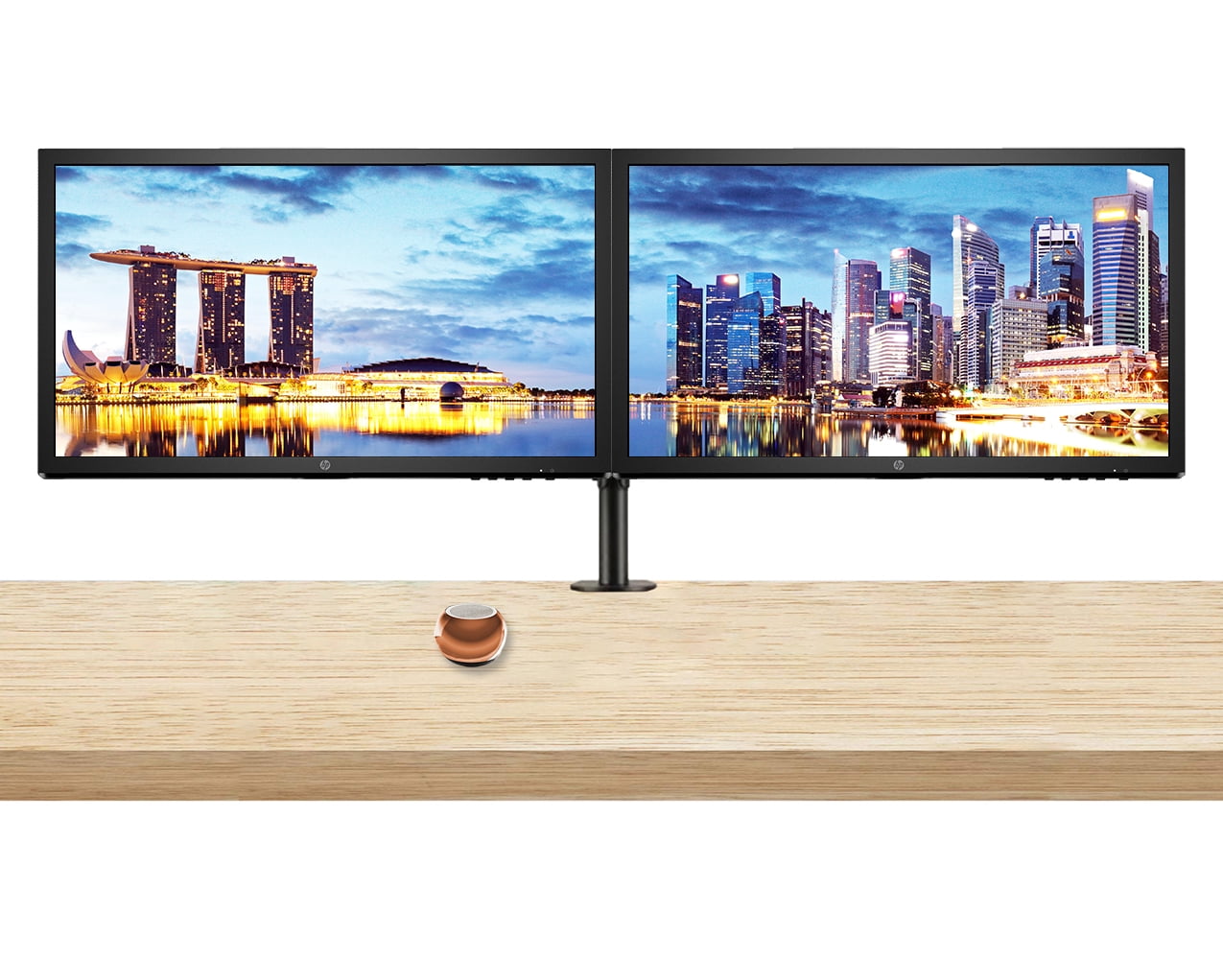 HP V24 24 inch TN Full HD 1920 x 1080 LED Backlit LCD Monitor 2-Pack ...