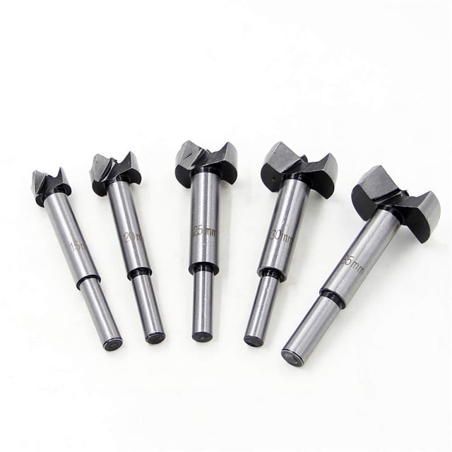 Juego de brocas para madera, 15-35mm, 5 uds., brocas de carburo, ala plana de acero de alta velocidad, bisagra de agujero de perforación, carburo cementado, carpintería de carbono